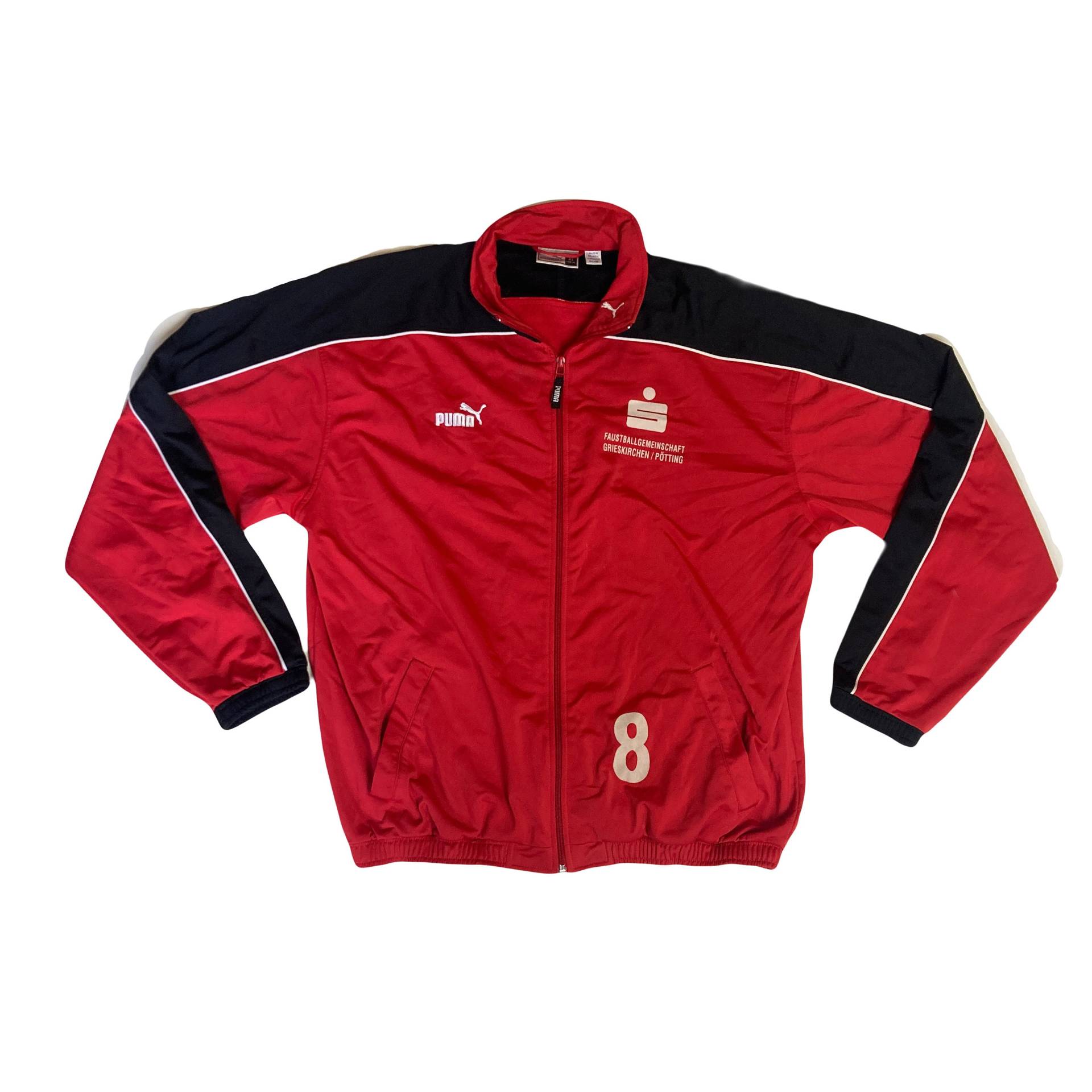 Vintage 90Er Jahre Rot Schwarz Nummer 8 Dfb T-Shirt Gr. Xl Von Puma von StateSideVintageUK