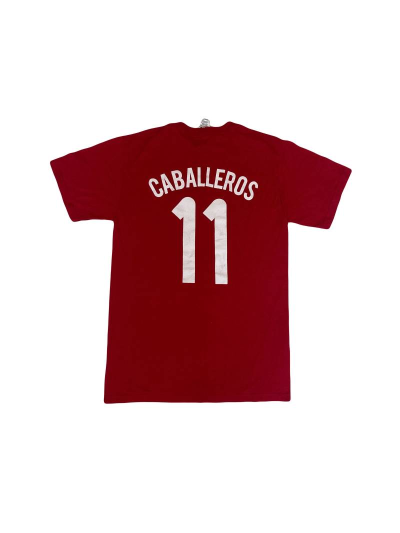 Vintage 90Er Jahre Usa Prospect High School Rot Nummer 11 Caballeros Sport T-Shirt Größe Small von StateSideVintageUK