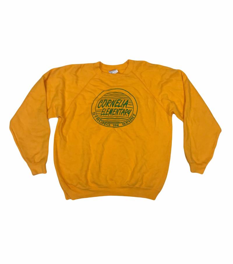 Vintage Usa Retro 80Er 90Er College Pullover Gelb Cornelia Sweatshirt Gr. Xl von StateSideVintageUK