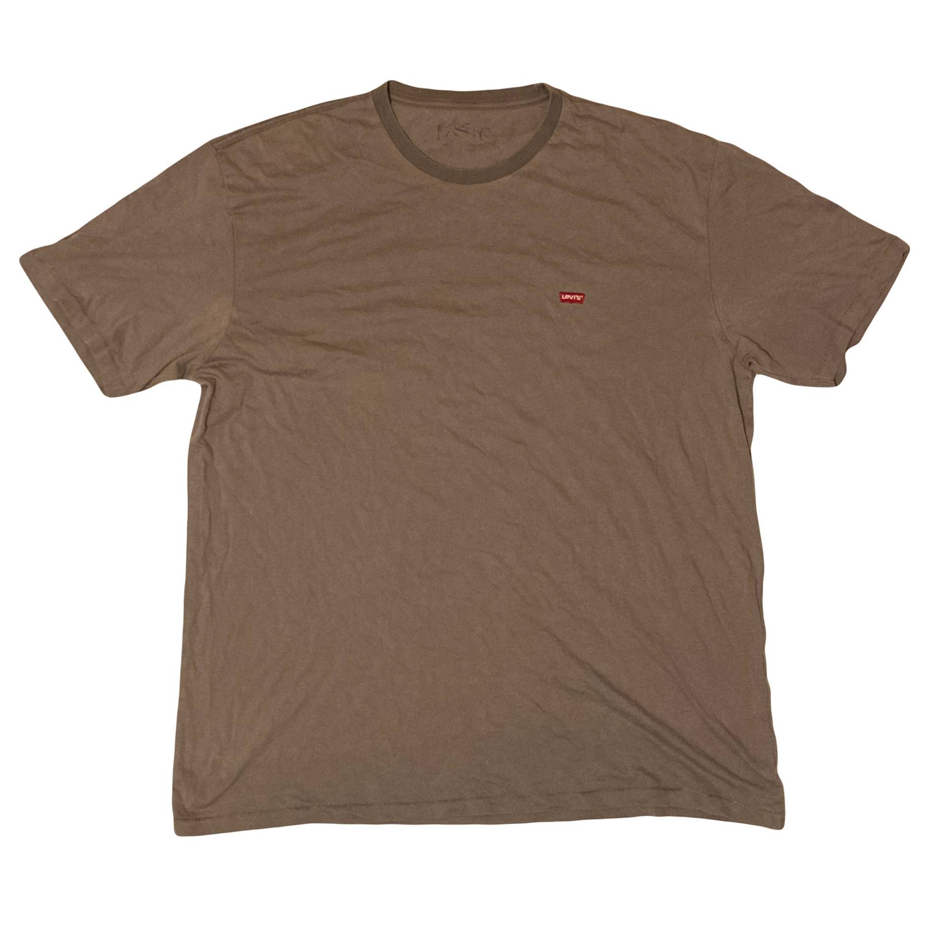 Vintage Y2K Levis Graues Olivgrünes T-Shirt Größe Xl von StateSideVintageUK