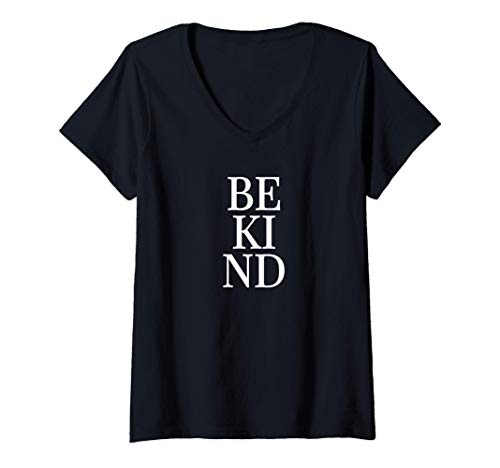 Damen Be kind T-Shirt mit V-Ausschnitt von Statement Blend