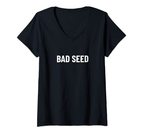 Damen Bad seed T-Shirt mit V-Ausschnitt von Statement Tees