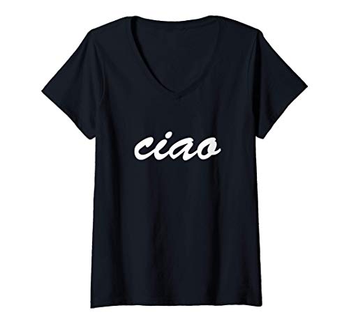 Damen Ciao T-Shirt mit V-Ausschnitt von Statement Tees