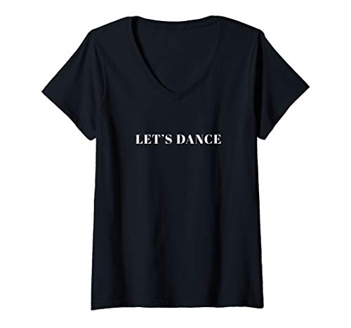 Damen Let's dance T-Shirt mit V-Ausschnitt von Statement Tees