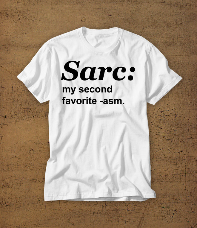 Sarc Mein Zweitliebstes Asm | Tshirt T-Shirt Hemd Sarkasmus Erwachsene Witzig Wörterbuch Herrenhemd Frauen Shirt Unisex Scherz von StaticApparel