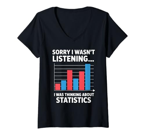 Damen Ich Habe über Statistiken nachgedacht Lustiger Datenanalyst T-Shirt mit V-Ausschnitt Damen Ich Habe über Statistiken nachgedacht Lustiger Datenanalyst T-Shirt mit V-Ausschnitt von Statisticians Data Visualization Science