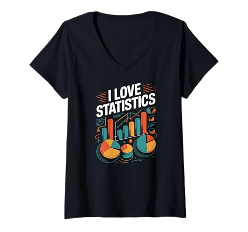 Damen Ich liebe Statistiken und Data-Science-Charts T-Shirt mit V-Ausschnitt Damen Ich liebe Statistiken und Data-Science-Charts T-Shirt mit V-Ausschnitt von Statistics Enthusiasts Math Data Fans