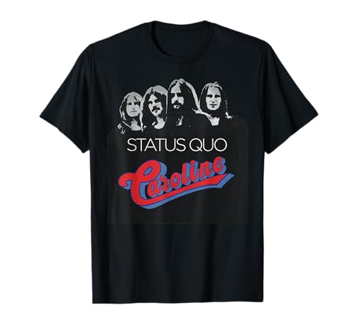 Status Quo Official – Unisex T-Shirt Schwarz Kurzarm Klassisch Crew Neck S EU 16-16.5 Alpha Regular T-Shirt mit Rundhalsausschnitt Pull-On 1 Count für Erwachsene und Kinder von Status Quo Official