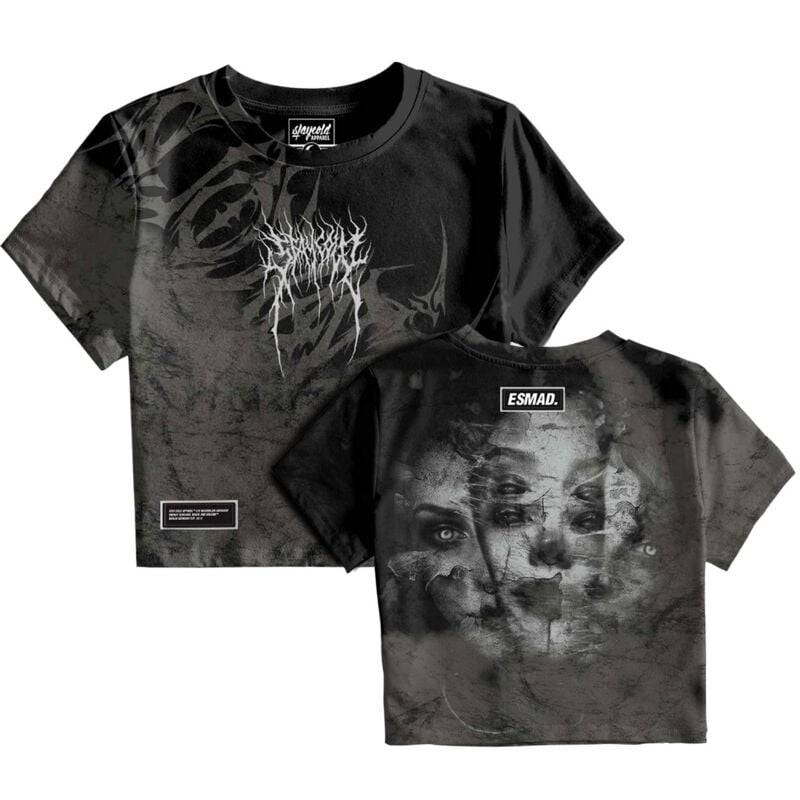 Stay Cold Apparel Trinity (Custom) - Crop T-Shirt (200GSM) T-Shirt schwarz grau in XS von Stay Cold Apparel