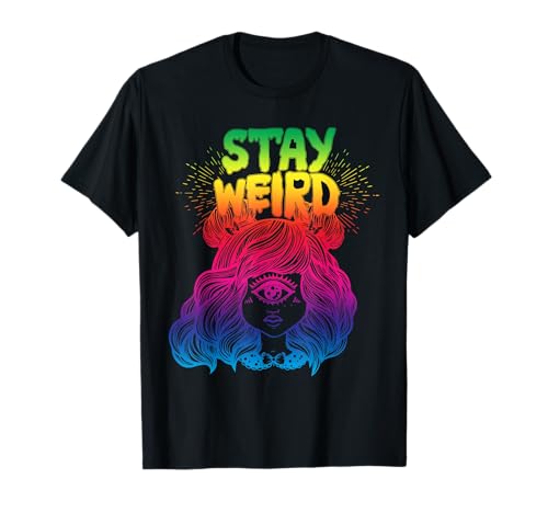 Stay Weird Rainbow Color Cyclops Gothic Girl - Be Yourself T-Shirt Stay Weird Rainbow Color Cyclops Gothic Girl - Be Yourself T-Shirt von Stay Weird Designs