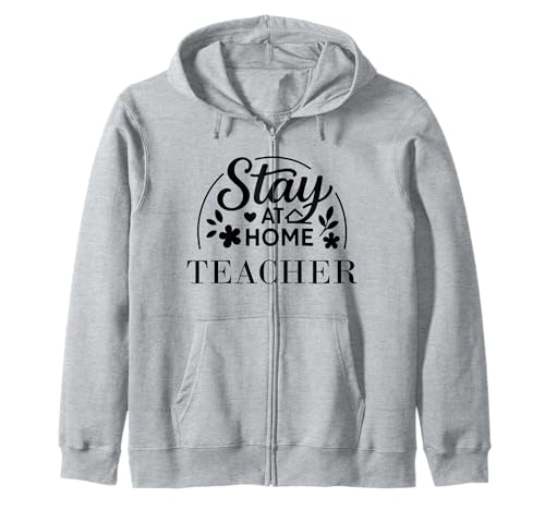 Bleib zu Hause, Lehrer, geeignet für Kinder, Männer, Frauen. Kapuzenjacke von Stay at Home Humor Gifts