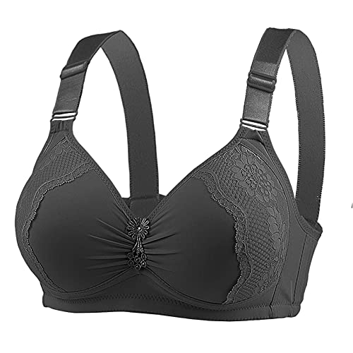 Stay&me Damen Blumen Spitzen BH übergröße Push Up Ohne Buegel Bralette Bustier Bequemer Gepolstert/Ungepolstert Lace Bra große größen (110C, 008) von Stay&me