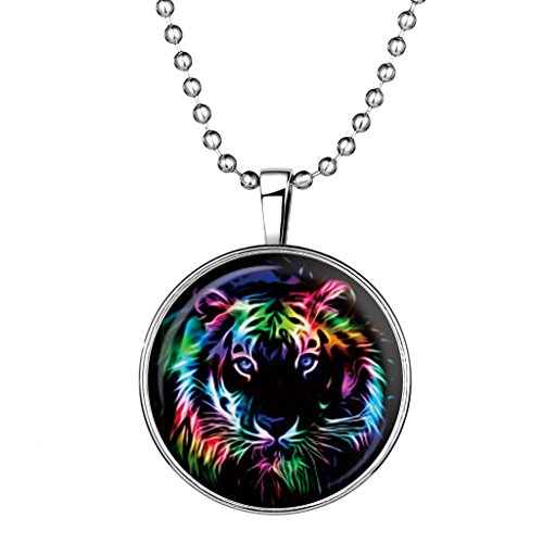 Feilok Schmuck Leuchtend Tiger Kopf Anhänger Leuchthalskette, Blaue Leuchtende Farbe, Bestes Festgeschenk für Kinder von Feilok