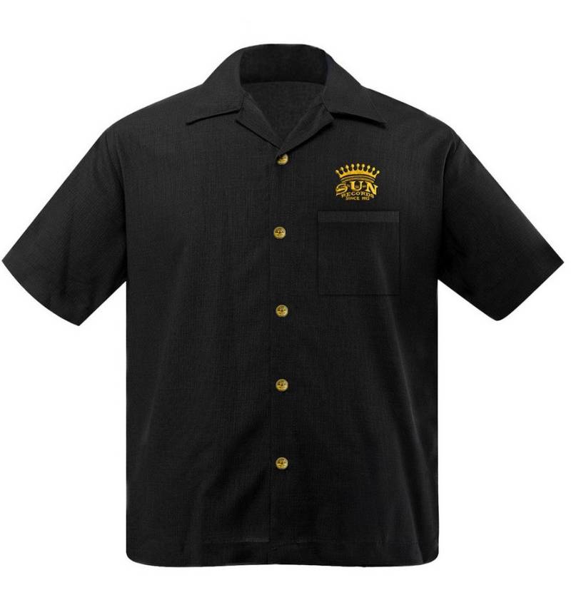 Steady Clothing Kurzarmhemd Crown Dome Button Sun Records Bowling Shirt Vintage Retro Rockabilly von Steady Clothing