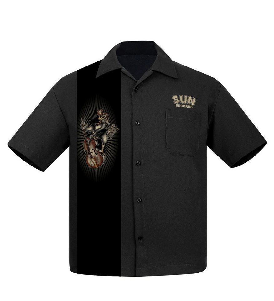 Steady Clothing Kurzarmhemd Roosterbilly Sun Records Bowling Shirt Vintage Retro Rockabilly von Steady Clothing