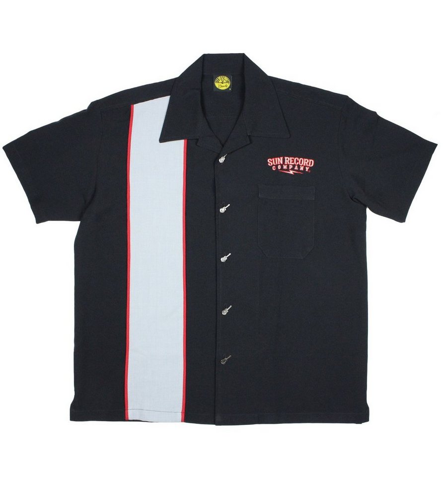 Steady Clothing Kurzarmhemd Sound Piped Vintage Bowling Shirt Retro Rockabilly Sun Records von Steady Clothing