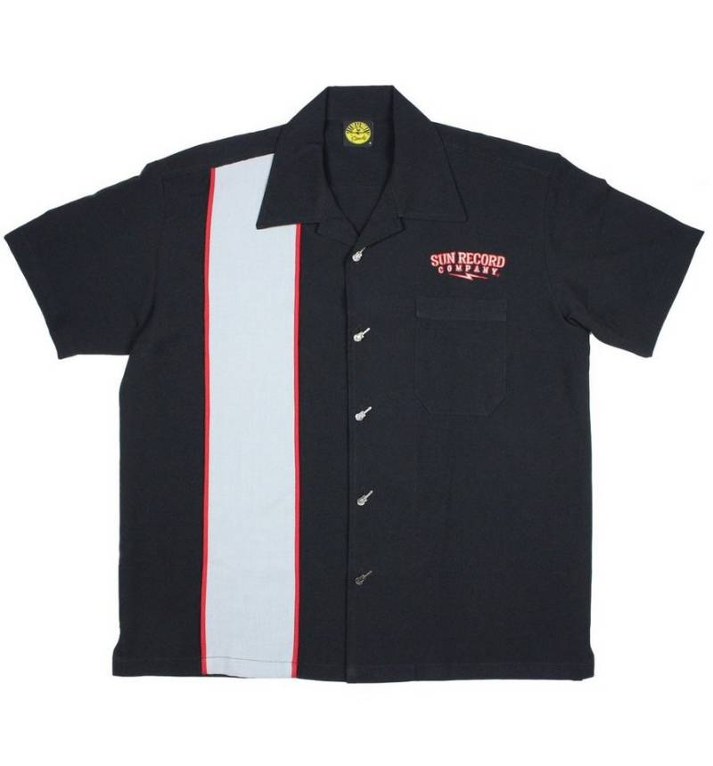 Steady Clothing Kurzarmhemd Sound Piped Vintage Bowling Shirt Retro Rockabilly Sun Records von Steady Clothing