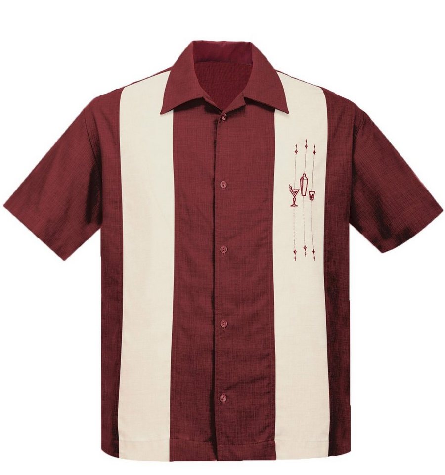 Steady Clothing Kurzarmhemd The Shake Down Ruby Cream Retro Vintage Bowling Shirt von Steady Clothing