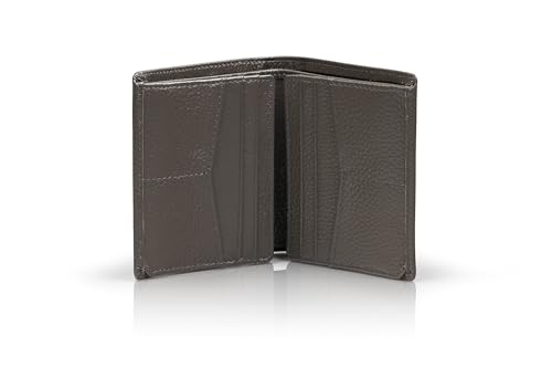 Stealth Mode Vierfach gefaltete Ledergeldbörse für Herren – RFID-Herren-Geldbörse mit 14 Kartenfächern, 2 Ausweis-Fenstern, doppeltem Geldfach – echtes Leder, RFID-blockierende Technologie von Stealth Mode