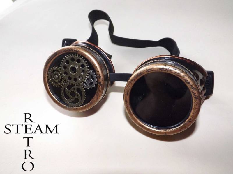 Steampunk Brille Gläser Aviator Cyber-Gothic Zubehör Linsen Schweißer Verrückt Max Cyber Donner Straße von SteamRetro