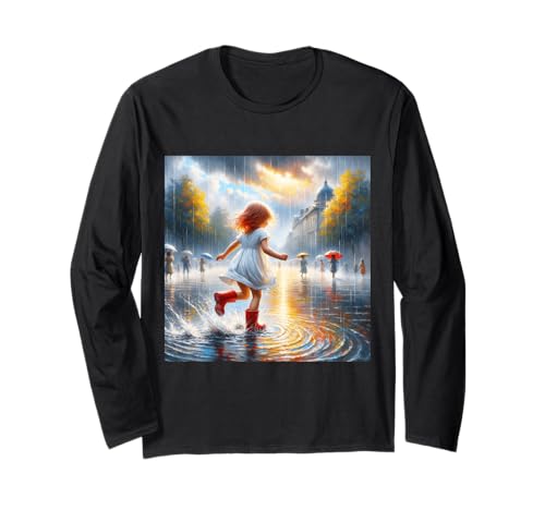 Fantasy Rain Kleines Mädchen Langarmshirt von Steampunk Cool Vintage Creations
