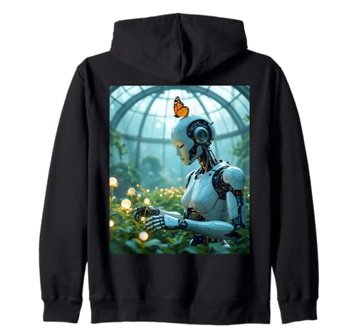 Fantasy-Robotergarten für Frauen Kapuzenjacke Fantasy-Robotergarten für Frauen Kapuzenjacke von Steampunk Cool Vintage Creations