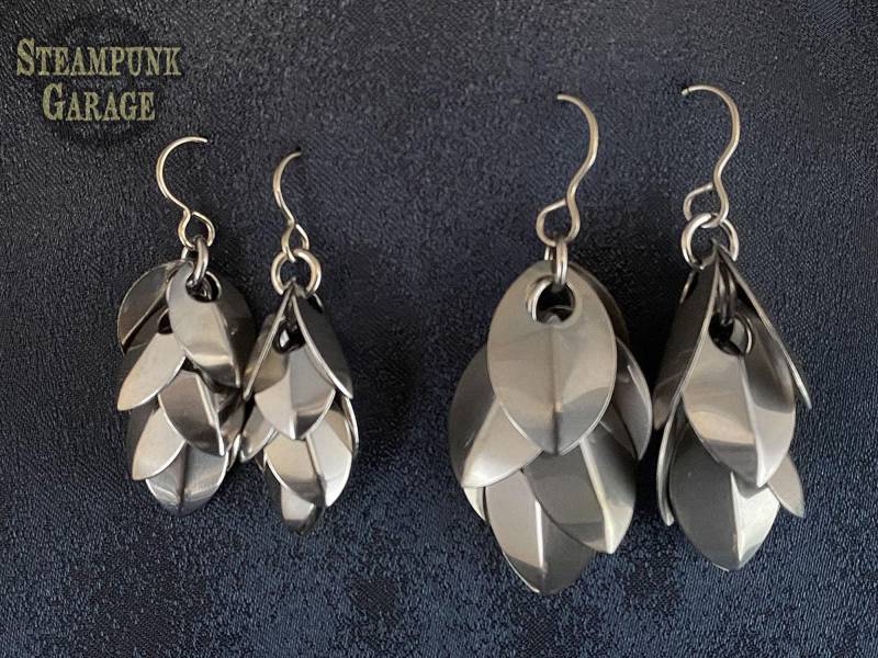Drachen Scalemaille Ohrringe Mit Zottelmuster - Verstellbar in Titan Oder Edelstahl Exquisiter Schmuck Für Sie Drachen Scalemaille Ohrringe Mit Zottelmuster - Verstellbar in Titan Oder Edelstahl Exquisiter Schmuck Für Sie von SteampunkGarage