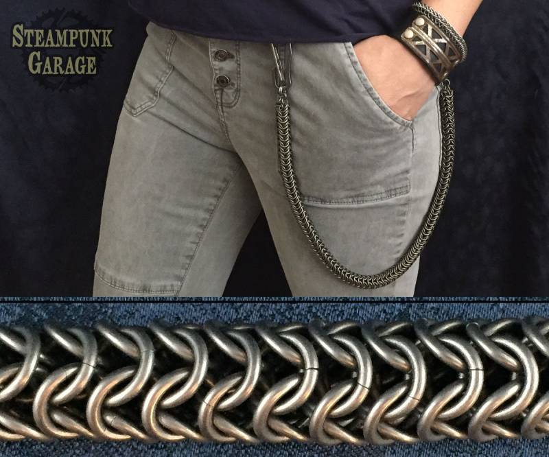 Einzigartige Roundmail Weave Titankette - Vielseitiges Schmuckstück Medium 16Swg Handgefertigt Auf Bestellung Halskette, Armband, Schlüsselanhänger Einzigartige Roundmail Weave Titankette - Vielseitiges Schmuckstück Medium 16Swg Handgefertigt Auf Bestellung Halskette, Armband, Schlüsselanhänger von SteampunkGarage