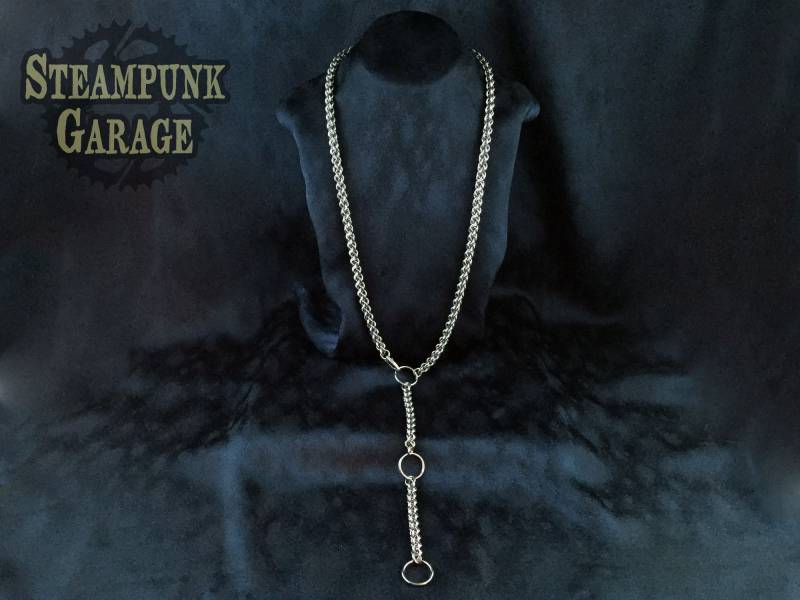 Flying V Halskette Inspiriert Von Steve Vai Kette - Titanium Oder Edelstahl Silber Jpl Chainmaille Jewelry Armband Wallet Chain Key Fob von SteampunkGarage