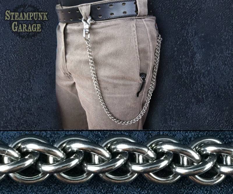 Handgefertigte Edelstahl Twist Geldbörsen Kette - Individuelle Chainmaille Schmuck Vielseitige Halskette, Armband Oder Schlüsselanhänger Jpl Weave von SteampunkGarage