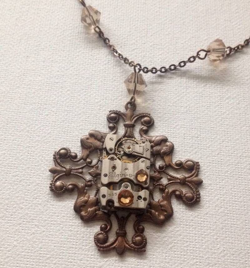 Messing Spitze Steampunk Kette von Steamworksdesign
