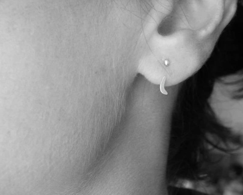 Semikolon Silber Ear Jacket, Unisex Schmuck, Geschenkidee Für Ihre Lieben von SteamyLab