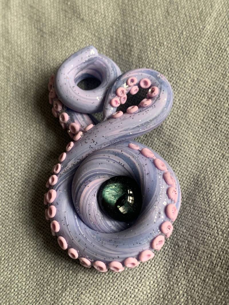 Oktopus Tentakel Anhänger, Handgemachter Polymer Clay Schmuck Kraken, Marine Tier Halskette, Charme Schmuck, Fimo, Pendant Oktopus Tentakel Anhänger, Handgemachter Polymer Clay Schmuck Kraken, Marine Tier Halskette, Charme Schmuck, Fimo, Pendant von SteamyWonders