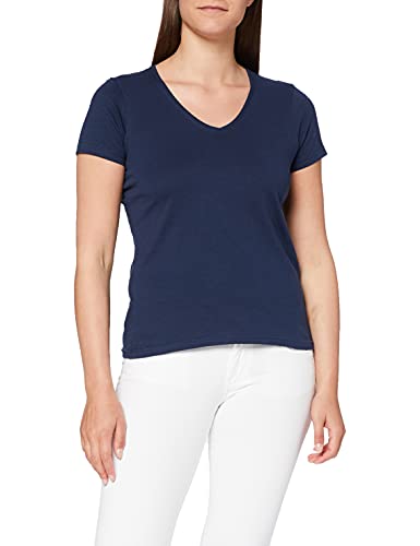 Stedman Apparel Damen Regular Fit T-Shirt Classic-T V-neck/ST2700, Blau - Marineblau, Gr. 36 (Herstellergröße: S) von Stedman