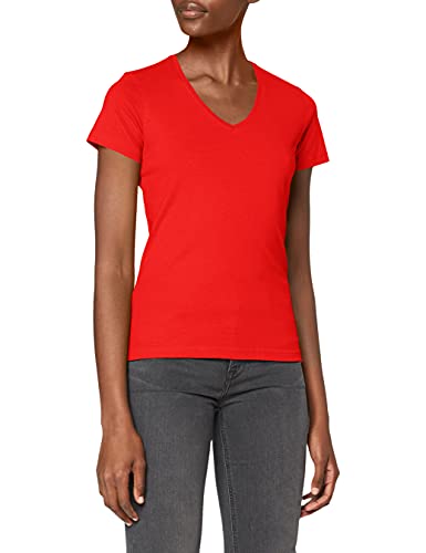 Stedman Apparel Damen Regular Fit T-Shirt Classic-T V-neck/ST2700, Rot - Scarlet Red, Gr. 38 (Herstellergröße: M) von Stedman