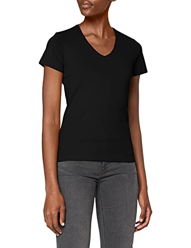 Stedman Apparel Damen Regular Fit T-Shirt Classic-T V-neck/ST2700, Schwarz - Black Opal, Gr. 38 (Herstellergröße: M) von Stedman