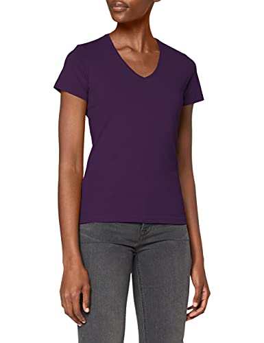 Stedman Apparel Damen Regular Fit T-Shirt Classic-T V-neck/ST2700, Violett - Purple (Deep Berry), Gr. 40 (Herstellergröße: L) von Stedman