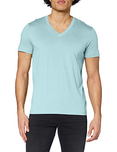 Stedman Apparel Herren James (V-Neck)/ST9210 Premium T-Shirt, Blau satiniert, M von Stedman Apparel