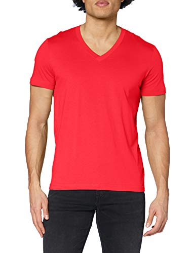 Stedman Apparel Herren James (V-Neck)/ST9210 Premium T-Shirt, Pepper red, S von Stedman Apparel