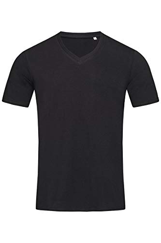 Stedman Apparel Herren Dean (Deep V-Neck)/ST9690 Premium T-Shirt, Schwarzer Opal, M von Stedman Apparel