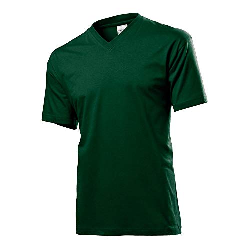 Stedman - T-Shirt mit V-Ausschnitt L,Bottle Green von Stedman