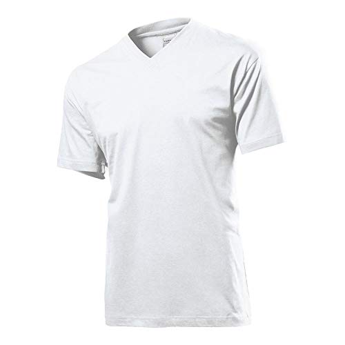 Stedman - T-Shirt mit V-Ausschnitt L,White von Stedman