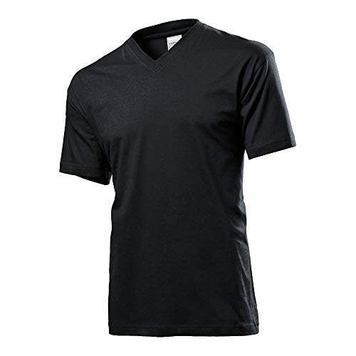 Stedman - T-Shirt mit V-Ausschnitt M,Black Opal von Stedman