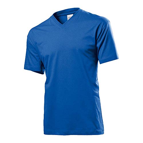 Stedman - T-Shirt mit V-Ausschnitt M,Bright Royal von Stedman