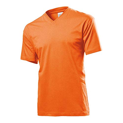 Stedman - T-Shirt mit V-Ausschnitt M,Orange von Stedman