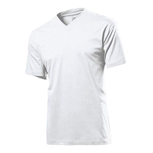 Stedman - T-Shirt mit V-Ausschnitt M,White von Stedman