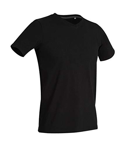 V-Neck T-Shirt Clive - Farbe: Black Opal - Größe: L von Stedman