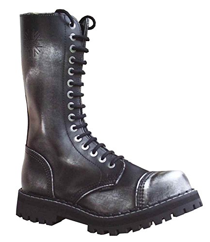 Steels 15 Loch Boots Schwarz Rub Off, Grösse 40 von Steel Shoes & Boots