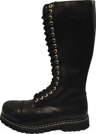 Steels 20 Loch Boots Schwarz, Grösse 37 von Steel Shoes & Boots