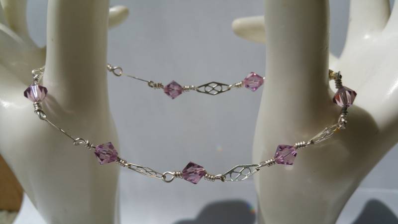Swarovski Sterling Silber Stacking Armband Juni Birthstone Flieder Licht Amethyst Schmuck Memory Großmutter Swarovski Sterling Silber Stacking Armband Juni Birthstone Flieder Licht Amethyst Schmuck Memory Großmutter von SteelSteamString